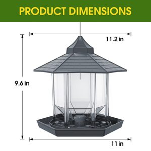 Comederos de Plástico para Pájaros de Petdom para Exteriores, Colgantes, de Gran Capacidad (5.5 LBS), Ecológicos, a Prueba de Ardillas, para Pájaros Silvestres - Product Image 6