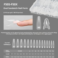 ZHI JIA - Puntas de Uñas de Plástico de Estilo Francés, Forma Stiletto Cuadrada, Cobertura Total, Colores Claros, Longitud Media/Larga, Pre-diseñadas, Fáciles de Pegar