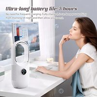 Ventilateur de table électrique domestique pliable sans pales, rechargeable par USB, avec contrôle de refroidissement personnalisé