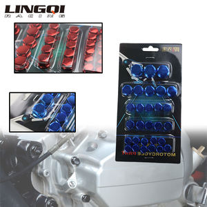 Аксессуары для гоночных модификаций LINGQI, накладки на болты с винтовой гайкой для мотоцикла, декоративные стильные детали для универсального мотоцикла - Product Image 5