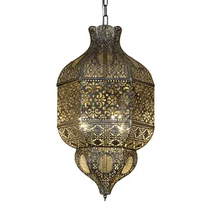 Vente directe d'usine Asie du Sud-Est Style rétro exotique Chambre à coucher Salon Restaurant Hôtel B &amp; Lustre creux sculpté en forme de barre B - Product Image 1