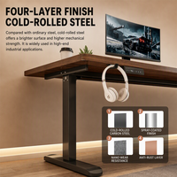 Bureau assis-debout électrique réglable en hauteur D26 à double moteur et double poutre, capacité de charge 120 kg