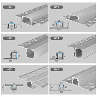 Profilé LED Linéaire Encastré en Aluminium, Dissipateur Thermique, pour Plaque de Plâtre ou Mur en Gypse
