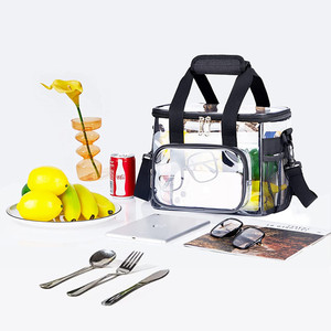 Custom New Waterproof Collapsible 10 Cans Transparent clear Pvc Plastic Cooler <strong>Lunch</strong> <strong>Bag</strong> <strong>with</strong> Adjustable <strong>Strap</strong> - Product Image 5
