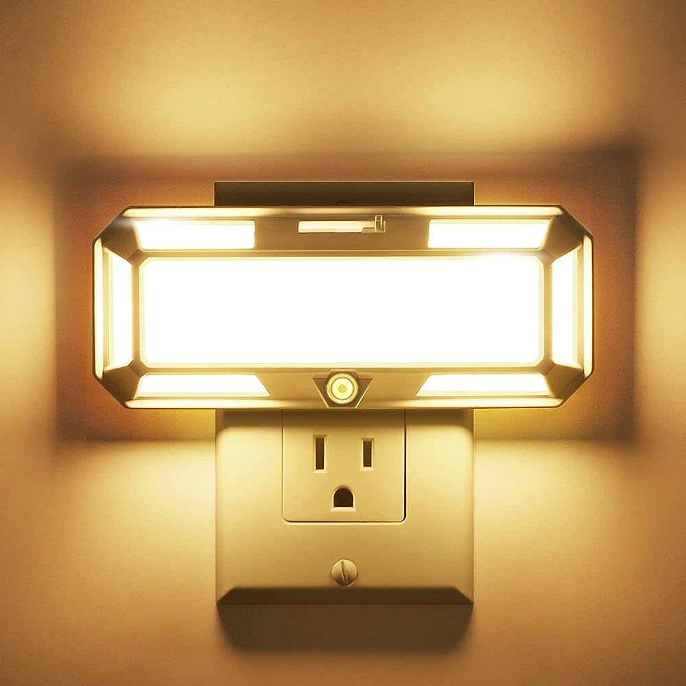 ZHILAI Mini 2W LED Night Light Plug-In Dimmable Warm White Light Sensor with Modern Design FCC Certified for Bedroom Adults