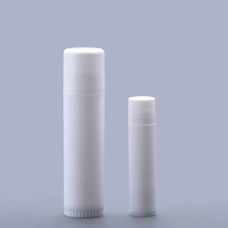 Высокое качество 5 г 15 г белый мини овальный бальзам для губ пластиковая трубка
