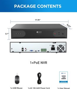 Enregistreur vidéo réseau 64 canaux H.265 12MP NVR compatible avec les caméras IP PoE 8 SATA jusqu'à 80 To Accès à distance <span class=keywords><strong>Enregistrement</strong></span> 24h/24 et 7j/7 - Product Image 5