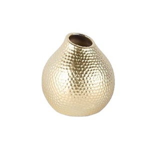 High Quality Traditional Style Table Top Centerpiece Metal <b>Vase</b> Look Elegant Antique <b>Gold</b> Finished with Aluminum Flower <b>Vase</b> - Product Image 3