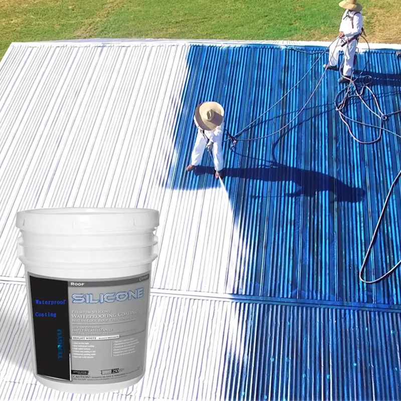 Эластроматическое плоское металлическое охлаждающее защитное 100% силиконовое покрытие крыши водонепроницаемое для металлических крыш