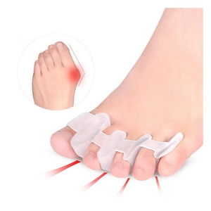 Orthèse pour <span class=keywords><strong>Hallux</strong></span> <span class=keywords><strong>Valgus</strong></span> avec Séparateur d'Orteils SEBS à Quatre Trous pour Utilisation Jour/<span class=keywords><strong>Nuit</strong></span>, Soutien Osseux du Grand Orteil Adulte, Soulagement de la Pression sur l'Orteil, Taille Unique - Product Image 2
