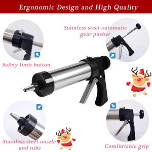 Hot Sale Stainless Steel Cookie Gun <strong>Kit</strong> with 13 Discs and 8 Icing Tips Cookie Press Gun for DIY <strong>Biscuit</strong> Maker and <strong>Decoration</strong> - Product Image 2