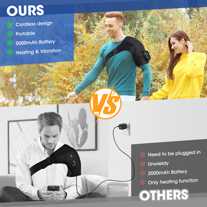 Attelle d'épaule rechargeable par USB Ceinture de massage Chauffage électrique Vibration Epaule Wrap <span class=keywords><strong>Massager</strong></span> - Product Image 6