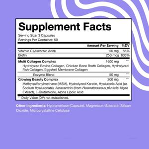 Cápsulas de Colágeno Múltiple con Vitamina C y Biotina, 150 Cápsulas para Piel, Cabello, Articulaciones y Apoyo Digestivo, Suplemento de Colágeno Múltiple - Product Image 3
