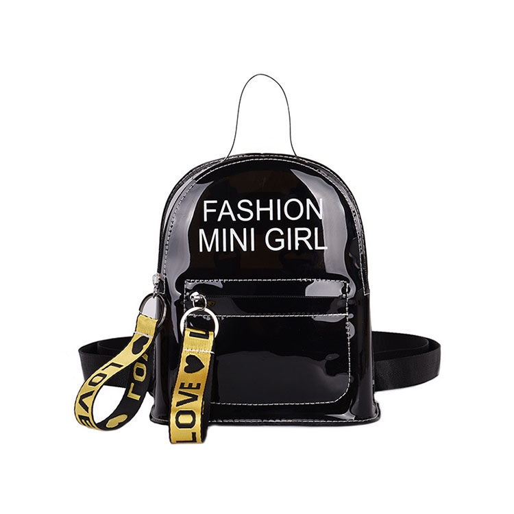 Mini Mochila transparente de PVC para niñas, morral informal para  estudiantes, a la moda, con letras estampadas|Mochilas| - AliExpress