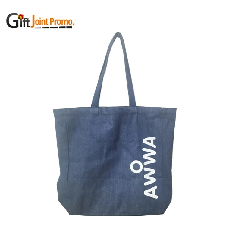 Promotional Customized Denim Jeans Tote Bags Wholesale Shopping Shoulder Bag