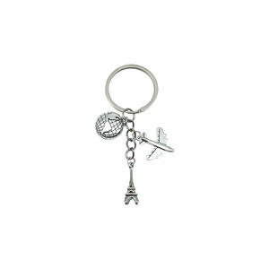 Travel Global Airplane <b>Keychain</b> Zinc Alloy Round Fashion Trend Jewelry Accessories For Creative DIY <b>Personal</b> Gift - Product Image 5