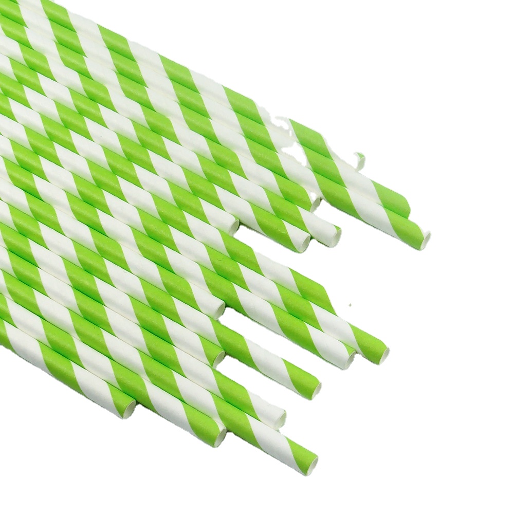 Custom Biodegradable Paper Drinking Straws for Milk Tea Shop