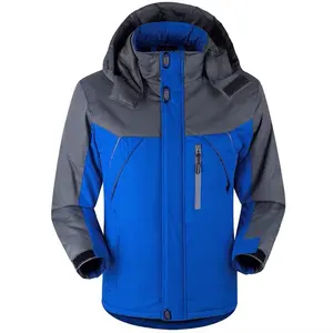 폴라 플리스 안감 겨울 야외 산악 하이킹 스키 윈드 브레이커 남성용 소프트 쉘 재킷