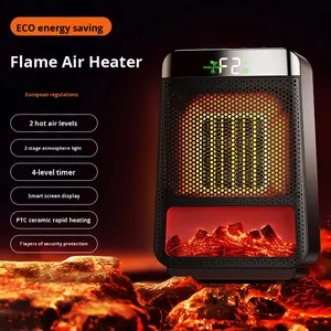 חוצה גבולות חדש 3d דינמי 3D להבה 500w אווירה ניידת חיסכון באנרגיה-ptc חימום מהיר שקט ביתי חשמלי - Product Image 6