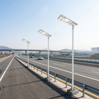 Tiang Lampu Jalan Tenaga Surya Terintegrasi Galvanis Celup Panas Tinggi 3m-12m