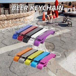 Bán buôn xách tay hợp kim nhôm Mini Pocket Beer <span class=keywords><strong>Bottle</strong></span> <span class=keywords><strong>Opener</strong></span> <span class=keywords><strong>keychain</strong></span> thiết kế cho đám cưới và các bên chào đón Quà Tặng - Product Image 3