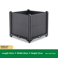Pot de légumes carré moderne Boîte de plantation en plastique durable pour le jardinage urbain | Élégant et fonctionnel