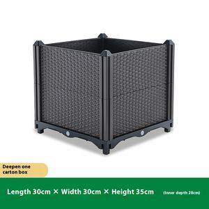 Pot de légumes carré moderne Boîte de plantation <span class=keywords><strong>en</strong></span> <span class=keywords><strong>plastique</strong></span> durable pour le jardinage urbain | Élégant et fonctionnel - Product Image 6