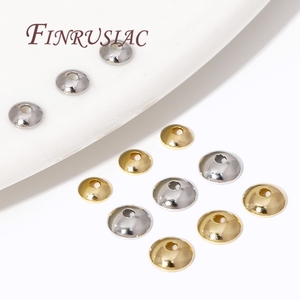 14K Gold Plated Brass <strong>Bead</strong> Caps DIY Accessories <strong>for</strong> Necklace <strong>Bracelet</strong> Jewelry Making DIY Spacer Caps Jewelry Findings Components - Product Image 3