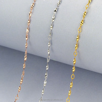 Cadena de eslabones chapada en oro y plata 925 clásica, collar en capas con nombre personalizado, suministros para joyería
