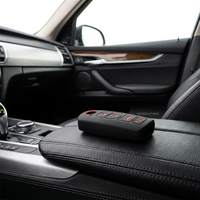 Housse de protection pour clé de voiture en silicone et fibre de carbone à 4 boutons pour Nissan Altima Maxima Rogue Sentra, avec icônes rouges
