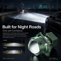 Nouveau kit de phares à lentille de projecteur LED VAHID 3'' Bi-LED H4/H7, faisceau haut/bas, 60W 12V, accessoires de voiture d'origine, 8600 lumens