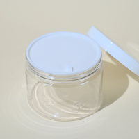 Pots en plastique recyclables de 60g, 100g, 120g, 250g avec couvercle doré pour crème corporelle, emballage cosmétique