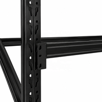 Étagère métallique en fer multi-niveaux 100 kg/niveau, structure robuste en acier, accès facile, rayonnage industriel à longue portée pour atelier