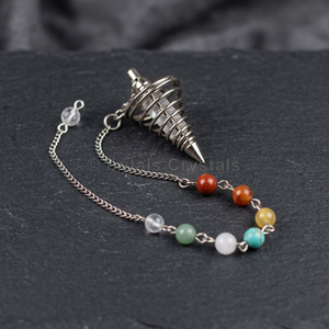 Péndulos de Primavera para Adivinación Feng Shui con Piedras Preciosas y Cadena de Chakra |   Decoración del Hogar - Product Image 3