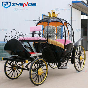 Voiture de cheval citrouille noire mignonne, parc d'attractions, cendrillon, princesse, <span class=keywords><strong>Tour</strong></span>, accessoires de photographie, chariot de cheval de mariage - Product Image 2