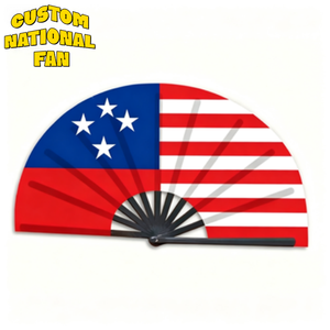 Abanicos Plegables con la Bandera de EE. UU., Venta al Por Mayor, Personalizados con Impresión, para Carnaval, Bodas, Festivales, Fiestas, Agencias de Viajes, Recuerdos - Product Image 1