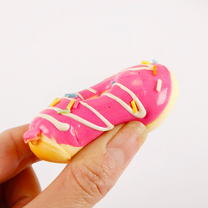 Jouet Squishy en PU à Rebond Lent, 6 cm, en Forme de Donut et de Pain, pour Filles et Garçons, Pendentif, Porte-clés, Autocollant de Réfrigérateur, à Pincer - Product Image 4