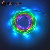OEM ODM 5V 18LED 10mm PCB Bande lumineuse intelligente COB colorée à commande à distance pour Noël, Nouvel An, décoration de la maison et du jardin
