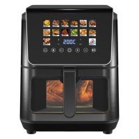 Friteuse à air numérique intelligente 9L en acier inoxydable, grande capacité, appareil électroménager familial, vente directe usine