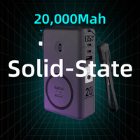 Halbfester Lithium-Ionen-Akku 65W Magnetisches Laden 20000mAh Tragbares Laptop-Ladegerät Powerbank GaN-Technologie 2-in-1-Stecker