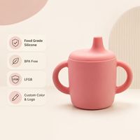 Gobelet ergonomique à double poignée en silicone avec couvercle anti-fuite, réutilisable, pour la maison et l'extérieur