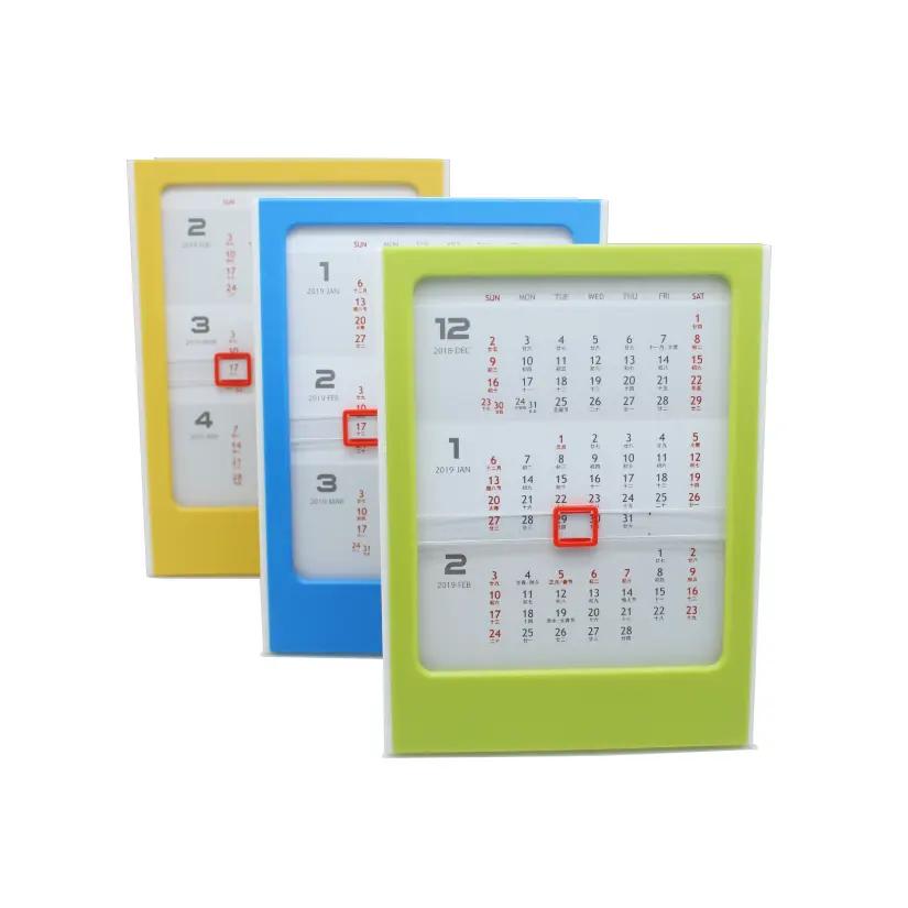 Soporte de exhibición de calendario de escritorio acrílico transparente personalizado con marcador de fecha, soporte de calendario de escritorio acrílico personalizado