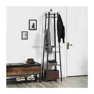 Moderne personnalisé autoportant métal bois étagère entrée Hall suspendus vêtements manteau présentoir support en gros personnalisé - Product Image 2