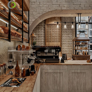 Vitrine de boulangerie commerciale en verre pour la présentation du pain, comptoir de présentation personnalisé pour biscuits et chocolats, mobilier de boulangerie - Product Image 3