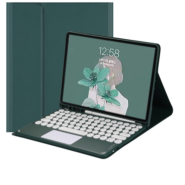 Case With Touch Panel Keyboard for Samsung Galaxy Tab S6 Lite 10.4 Wireless Blue Tooth Keyboard With Pen Slot