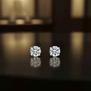 E1375 ต่างหูเพชร 3 มม. ทรงกลม ทรงเหลี่ยม ทรงบริลเลียนท์ ธรรมชาติ เรียบง่าย เครื่องประดับสำหรับทั้งชายและหญิง - Product Image 2