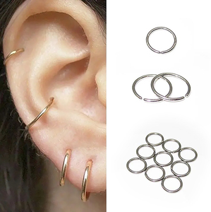 Anillo de Nariz Circular de Titanio G23 para Niños, Chapado en Oro, Altamente Pulido, Estilo Punk, Calibre 18, Regalo para Fiestas - Product Image 6