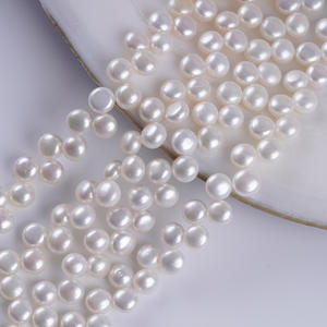 Perlas Sueltas de Agua Dulce Naturales de 8-9 mm, Perlas de Pan de Doble Capa con 28 Orificios Laterales, Accesorios para Collares Semiterminados DIY - Product Image 1