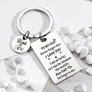 Llavero de Moda para MI PAPÁ, Nunca Olvides Que TE AMO, Soy un Mucho Suertudo, Llavero de Metal para el Día del Padre, Regalo para PAPÁ - Product Image 3