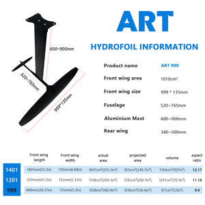 Tabla de surf ART 999 Carbon Mast SUP Wing Efoil para surf de viento, kitesurf, foil y hydrofoil. - Product Image 2